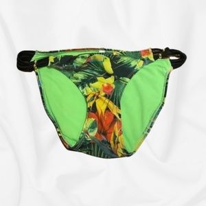 LA VIE EN ROSE AQUA Women's Tropical Bikini Bottom (NWOT)￨Size Medium